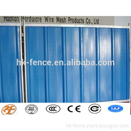 colour corrugated temporary boundary wall construction